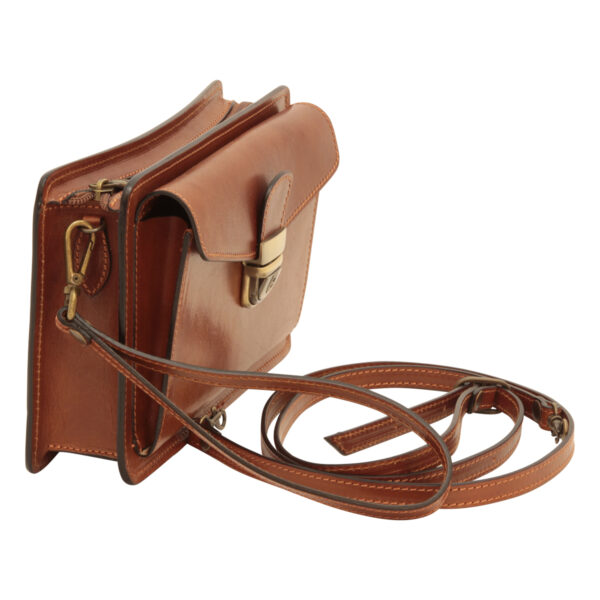 Borsello in pelle - Marrone - immagine 2
