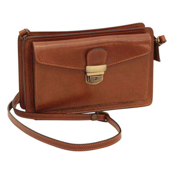 Borsello in pelle - Marrone - immagine 4