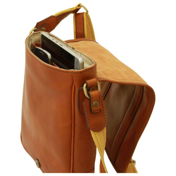 Borsa a tracolla in pelle. Gold - immagine 5