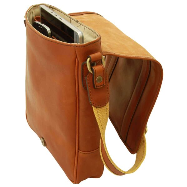 Borsa a tracolla in pelle. Gold - immagine 6