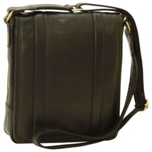 Borsa a tracolla in pelle. Nero