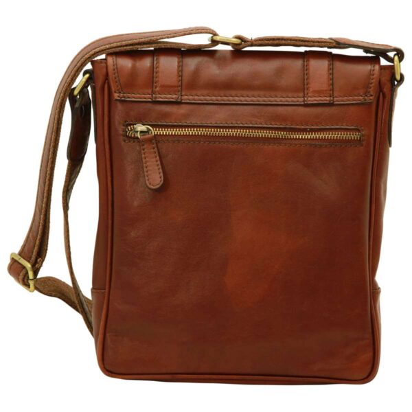 Borsa a tracolla in pelle. Marrone - immagine 2