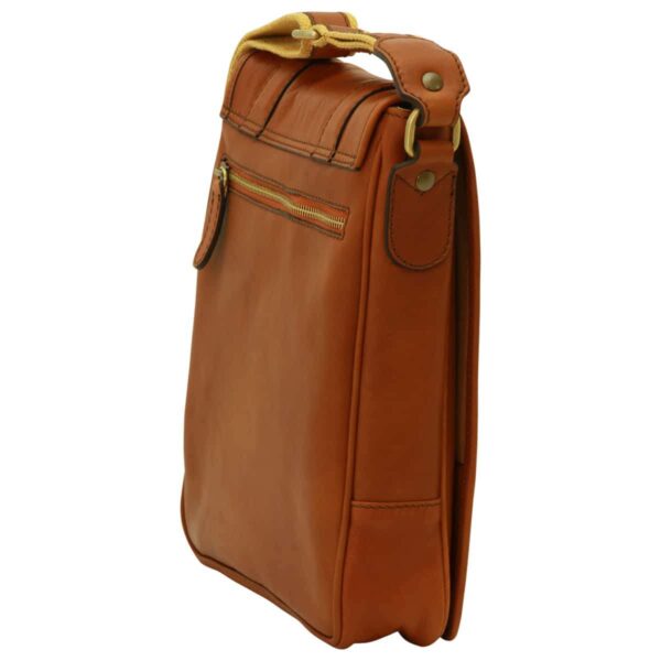 Borsa a tracolla in pelle. Gold - immagine 3