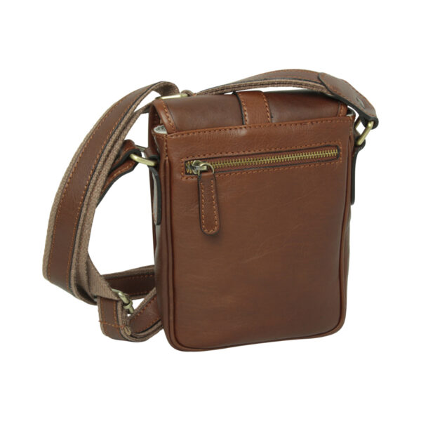 Borsa a tracolla in pelle - castagna - immagine 3