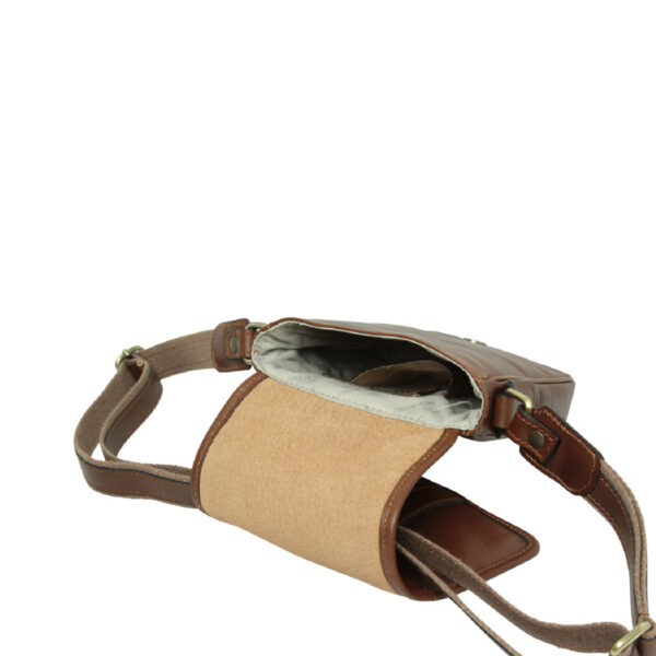 Borsa a tracolla in pelle - castagna - immagine 4
