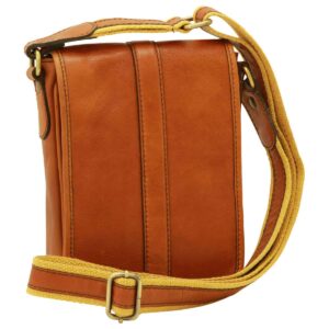 Borsa a tracolla in pelle. Gold