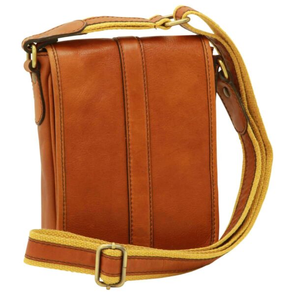 Borsa a tracolla in pelle. Gold