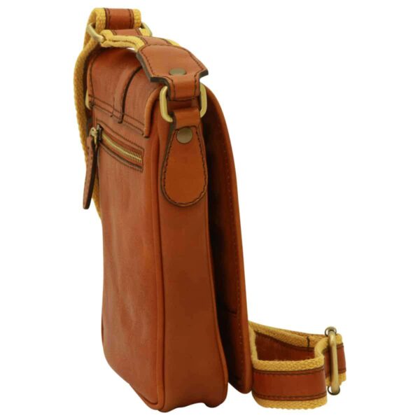 Borsa a tracolla in pelle. Gold - immagine 3