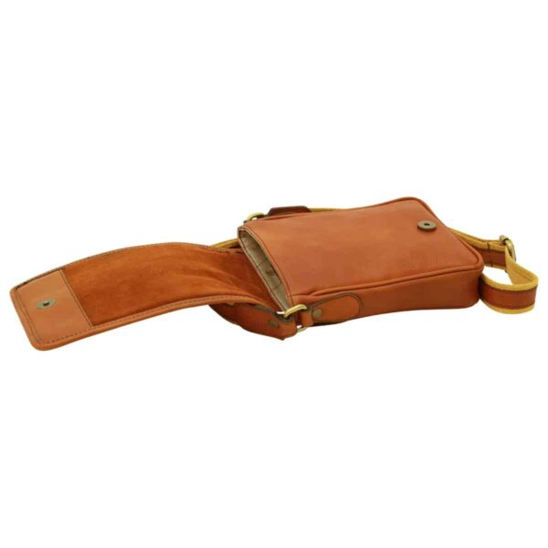 Borsa a tracolla in pelle. Gold - immagine 4