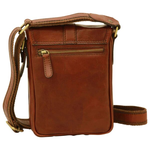 Borsa a tracolla in pelle. Marrone - immagine 3