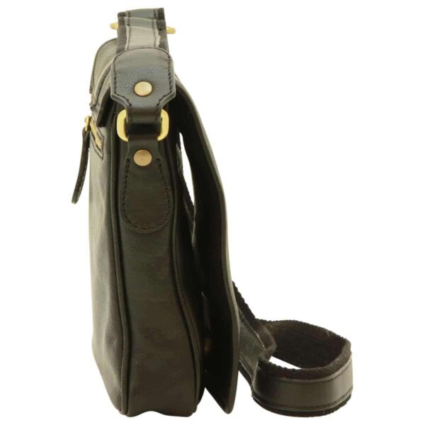 Borsa a tracolla in pelle. Nero - immagine 3