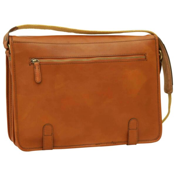Borsa Messenger in in vitello nappato. Gold - immagine 4