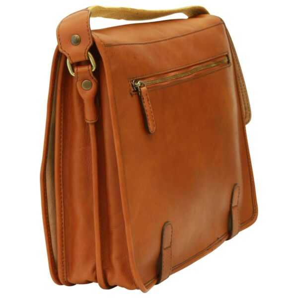Borsa Messenger in in vitello nappato. Gold - immagine 5
