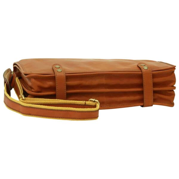Borsa Messenger in in vitello nappato. Gold - immagine 6