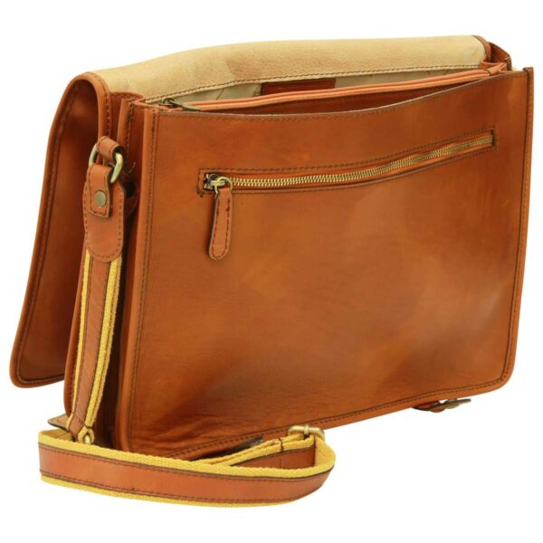 Borsa Messenger in in vitello nappato. Gold - immagine 9