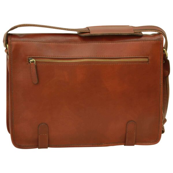 Borsa Messenger in vitello nappato. Marrone - immagine 2