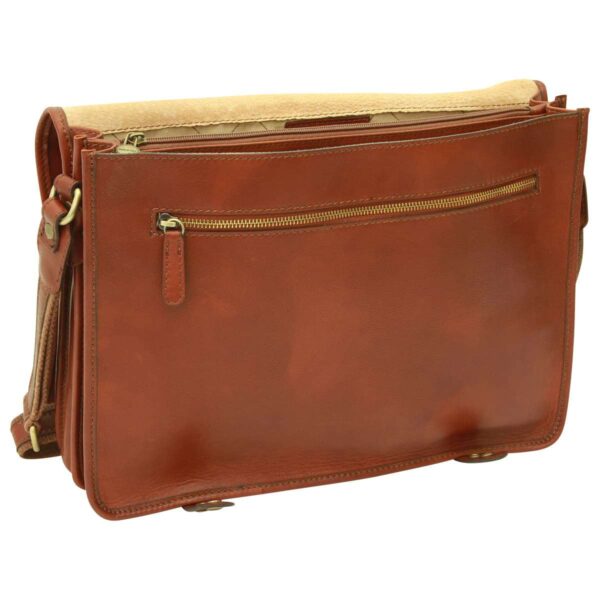 Borsa Messenger in vitello nappato. Marrone - immagine 6