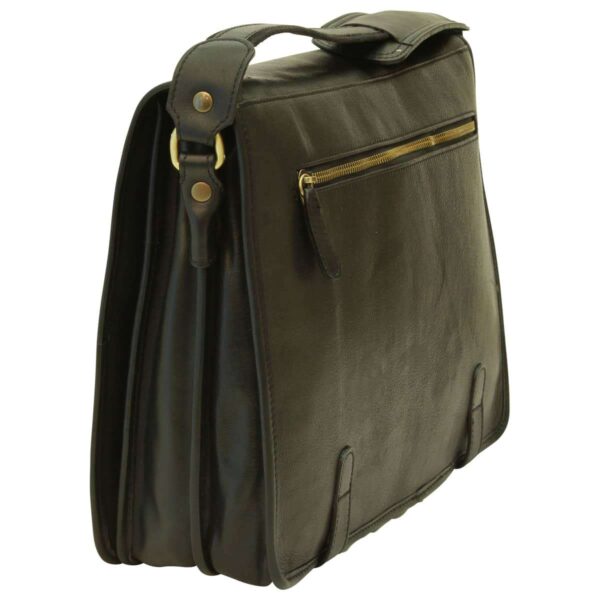 Borsa Messenger in vitello nappato. Nero - immagine 3