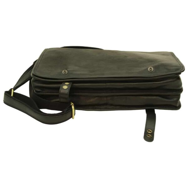 Borsa Messenger in vitello nappato. Nero - immagine 5