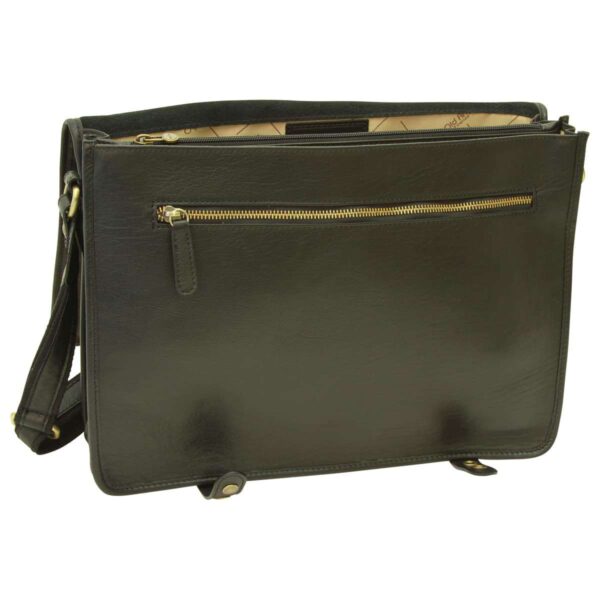 Borsa Messenger in vitello nappato. Nero - immagine 6