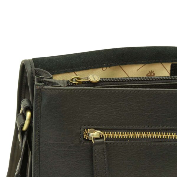 Borsa Messenger in vitello nappato. Nero - immagine 7