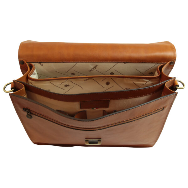 Cartella in Pelle per Laptop. Marrone Coloniale - immagine 3