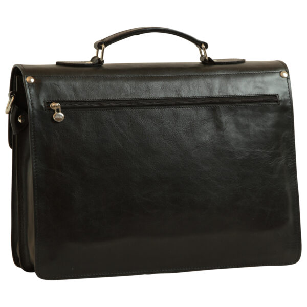 Cartella in Pelle per Laptop. Nero - immagine 3