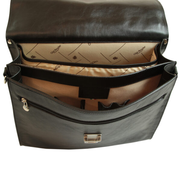 Cartella in Pelle per Laptop. Nero - immagine 5
