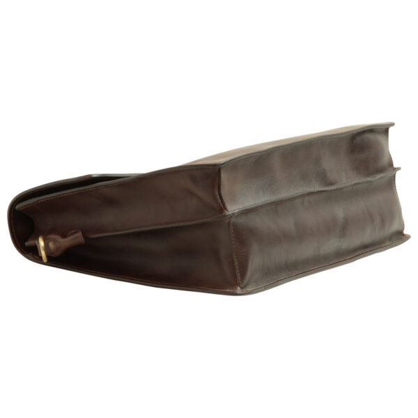 Cartella in Pelle per Laptop. Marrone Scuro - immagine 5