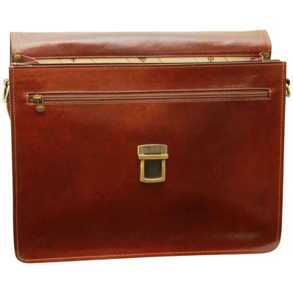Cartella in Pelle per Laptop. Marrone - immagine 5
