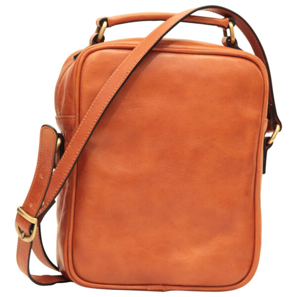Borsa a tracolla con tasca frontale. Marrone Coloniale - immagine 2