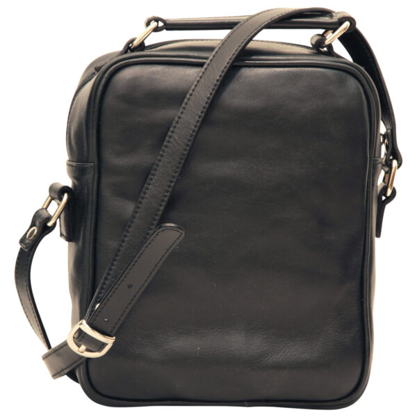 Borsa a tracolla con tasca frontale. Nero - immagine 2