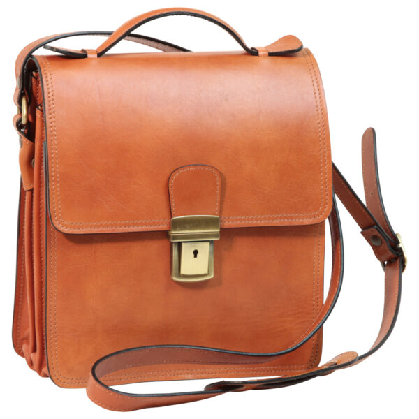 Borsa a tracolla in pelle. Marrone Coloniale - immagine 2
