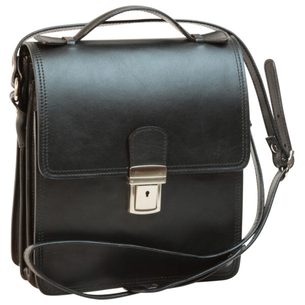 Borsa a tracolla in pelle. Nero - immagine 2