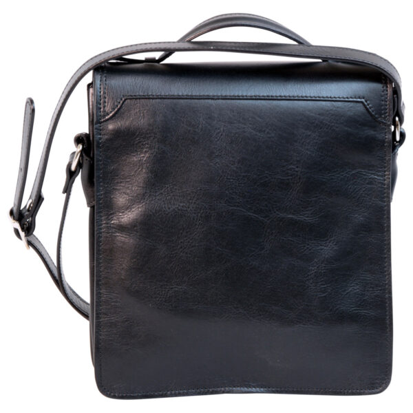 Borsa a tracolla in pelle. Nero - immagine 3