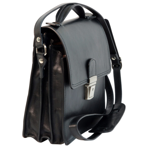 Borsa a tracolla in pelle. Nero - immagine 4