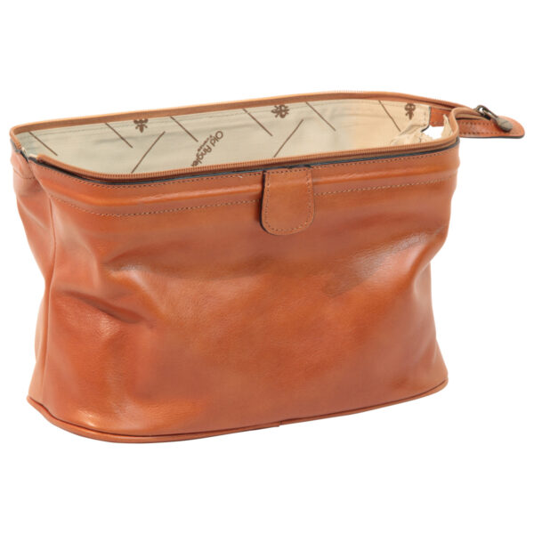 Beauty case in pelle. Marrone Coloniale - immagine 4