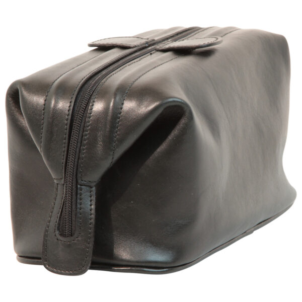 Beauty case in pelle. Nero - immagine 2