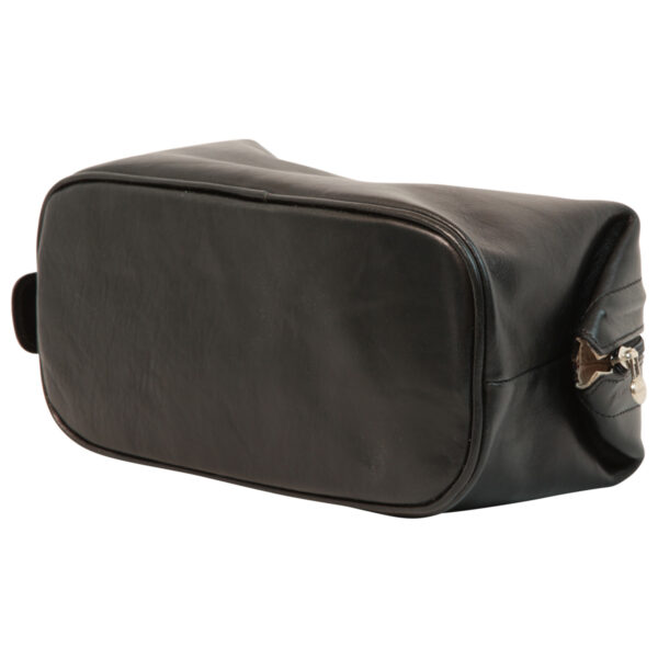 Beauty case in pelle. Nero - immagine 3