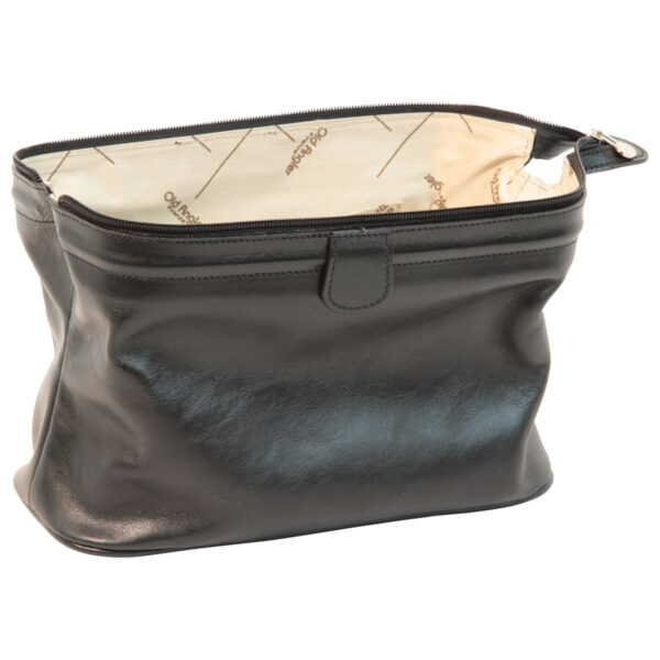 Beauty case in pelle. Nero - immagine 4