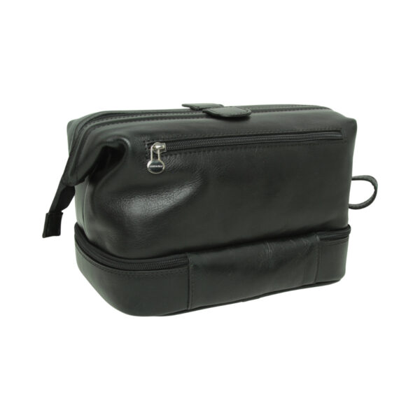 Beauty case in pelle. Nero - immagine 2