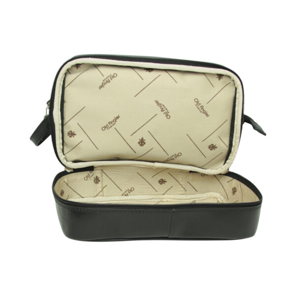 Beauty case in pelle. Nero - immagine 3