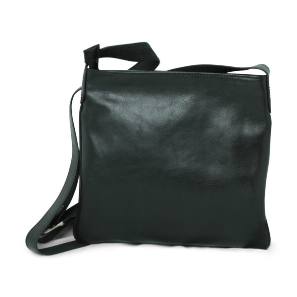 Borsa in pelle a tracolla. Nero - immagine 2