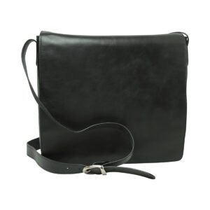 Messanger in pelle. Nero