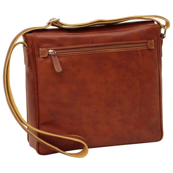 Borsa Messenger in pelle. Marrone Coloniale - immagine 2