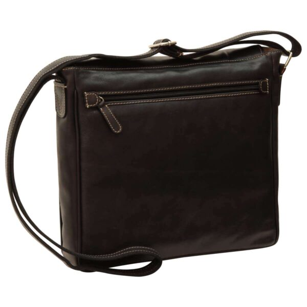 Borsa Messenger in pelle. Nero - immagine 2