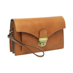 Clutch in pelle. Coloniale
