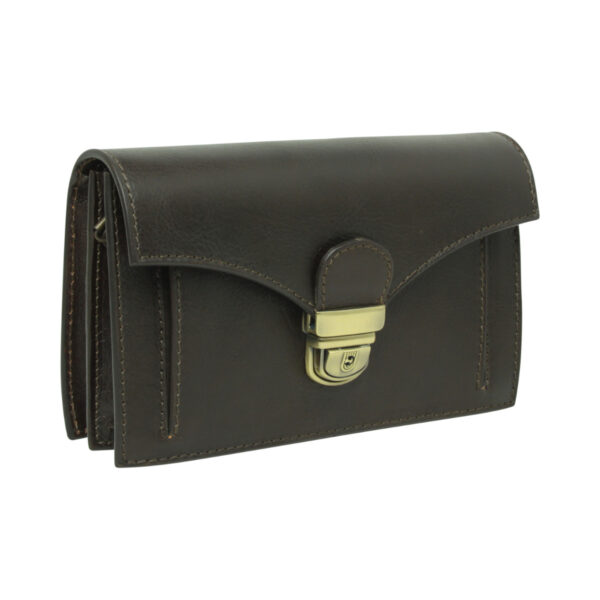 Clutch in pelle. Testa di moro - immagine 2