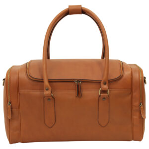 Borsa da viaggio in pelle. Marrone Coloniale