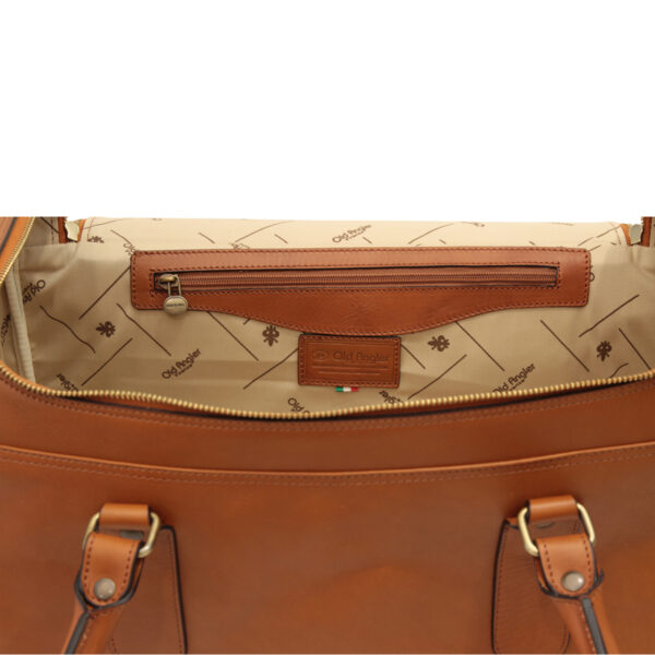 Borsa da viaggio in pelle. Marrone Coloniale - immagine 7